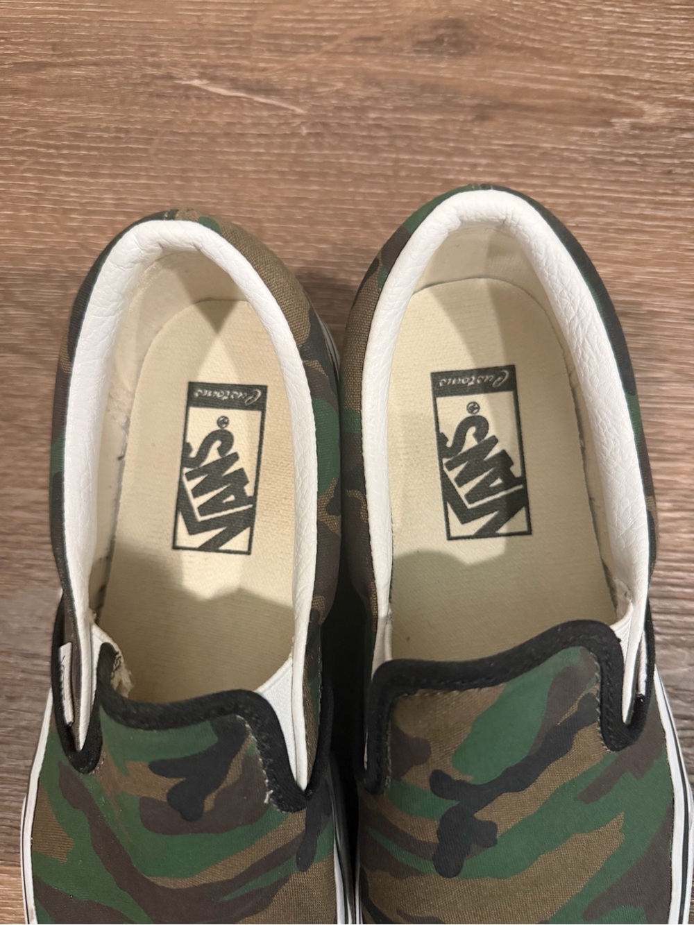 Camo Slip-On platform Vans size women 8 men 6.5 - Picture 2 of 4